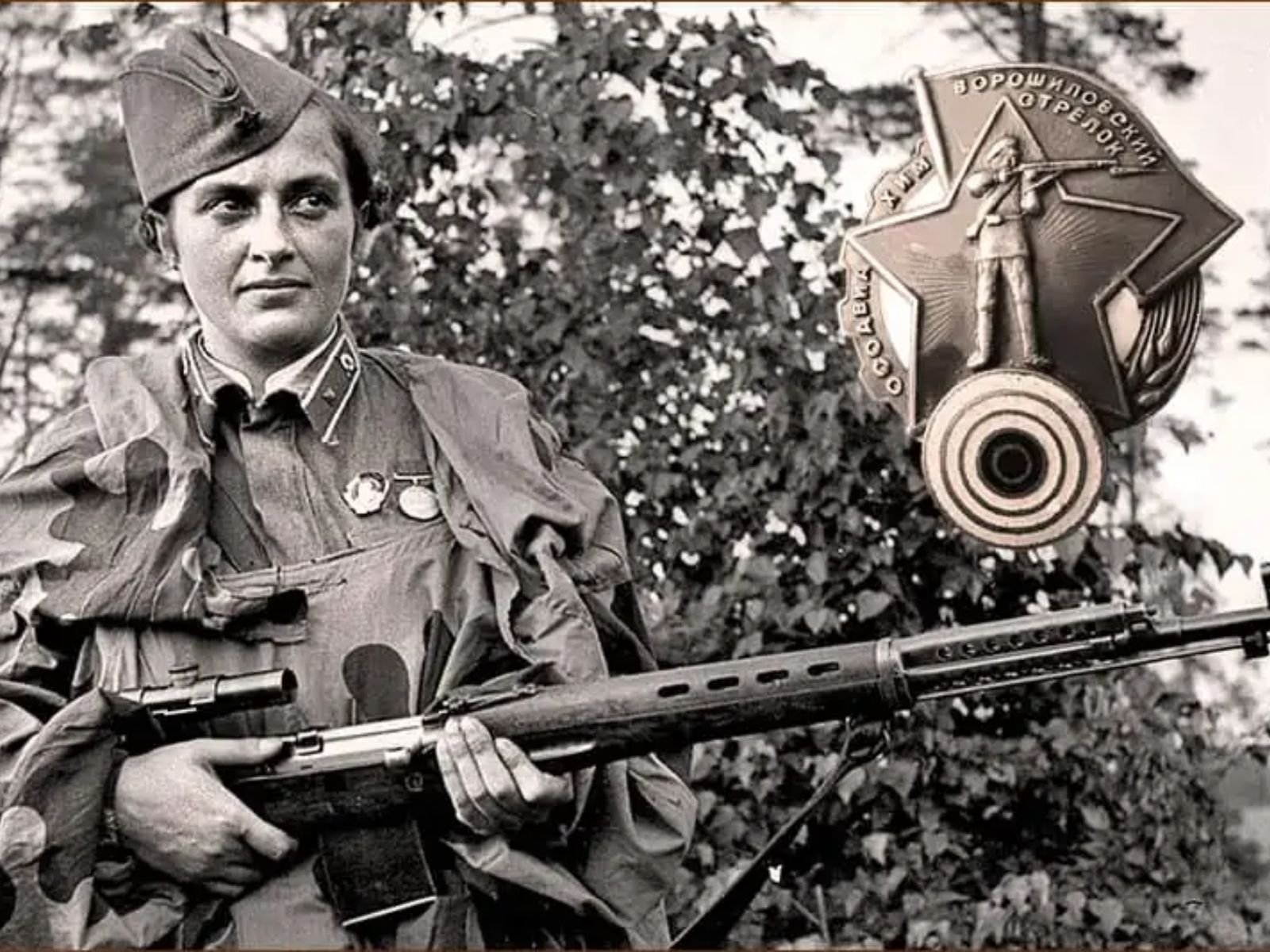 Lyudmila Mykhailivna Pavlichenko (1916-1974) foi uma franco-atiradora ucraniana do Exército Vermelho soviético durante a Segunda Guerra Mundial. Conhecida por seus inimigos como "Lady Death" (Senhora Morte), ela é reconhecida como a franco-atiradora mais bem-sucedida da história, com um total confirmado de 309 mortes inimigas.