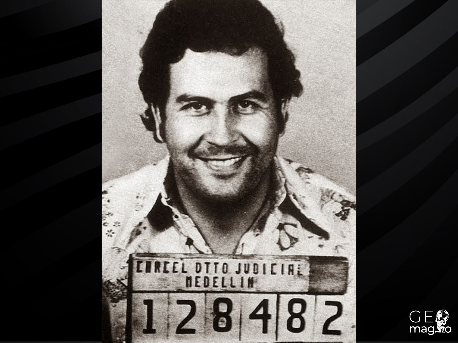 Pablo Escobar preso quando ainda era jovem.